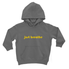 Just Breathe Yellow - Soft Kids Unisex Hoodie - Holy Cow Clothing