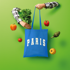 Paris White Text - Shopper Tote Bag