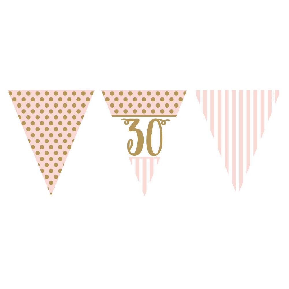 Pink Chic30 Paper Flag Bunting 
