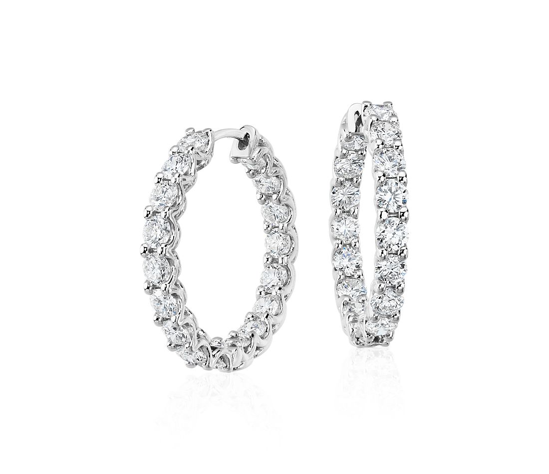 infinity diamond hoop earrings