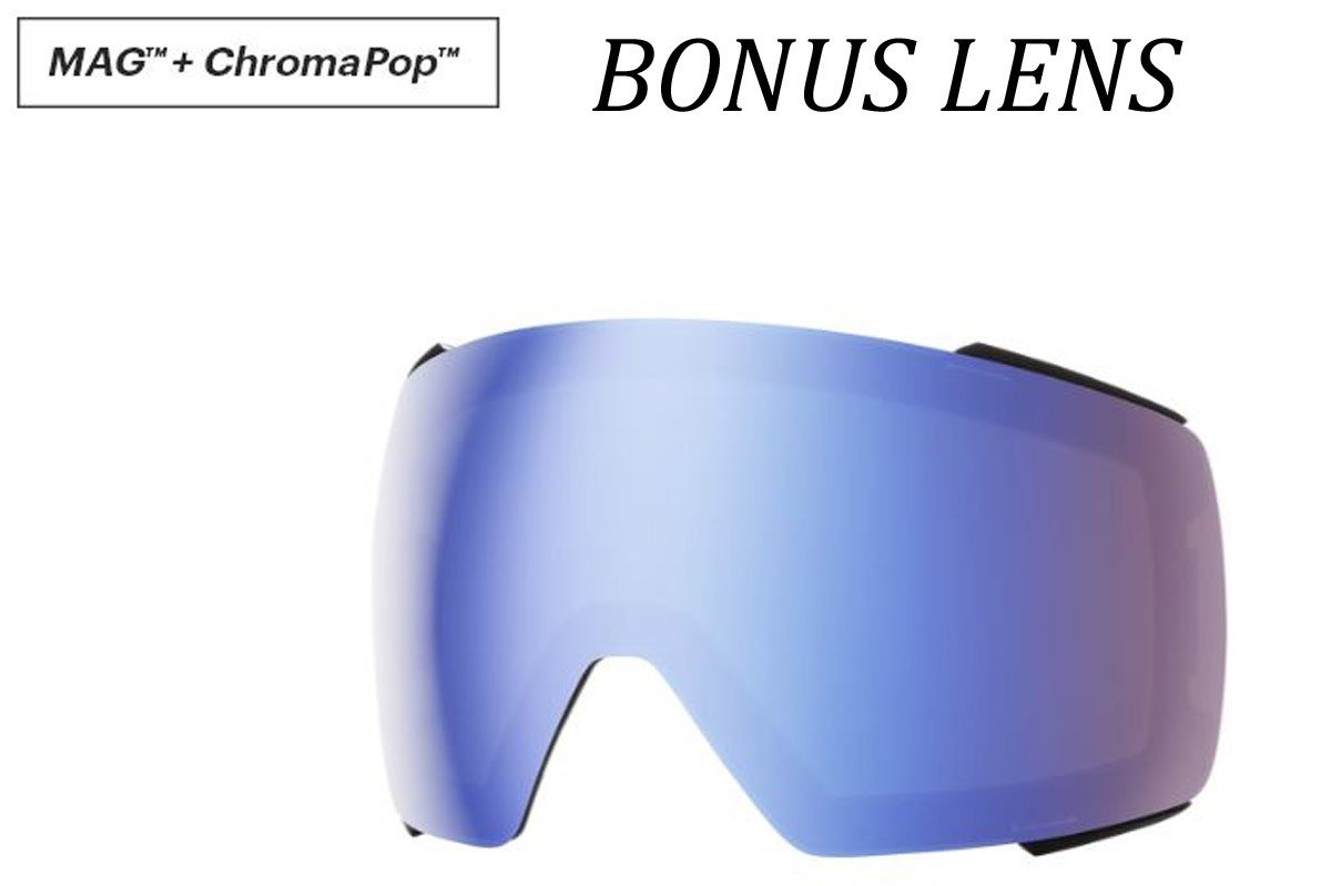 Smith I/O Mag Ski/Snow Goggles French Navy, Chromapop Sun Black +Bonus