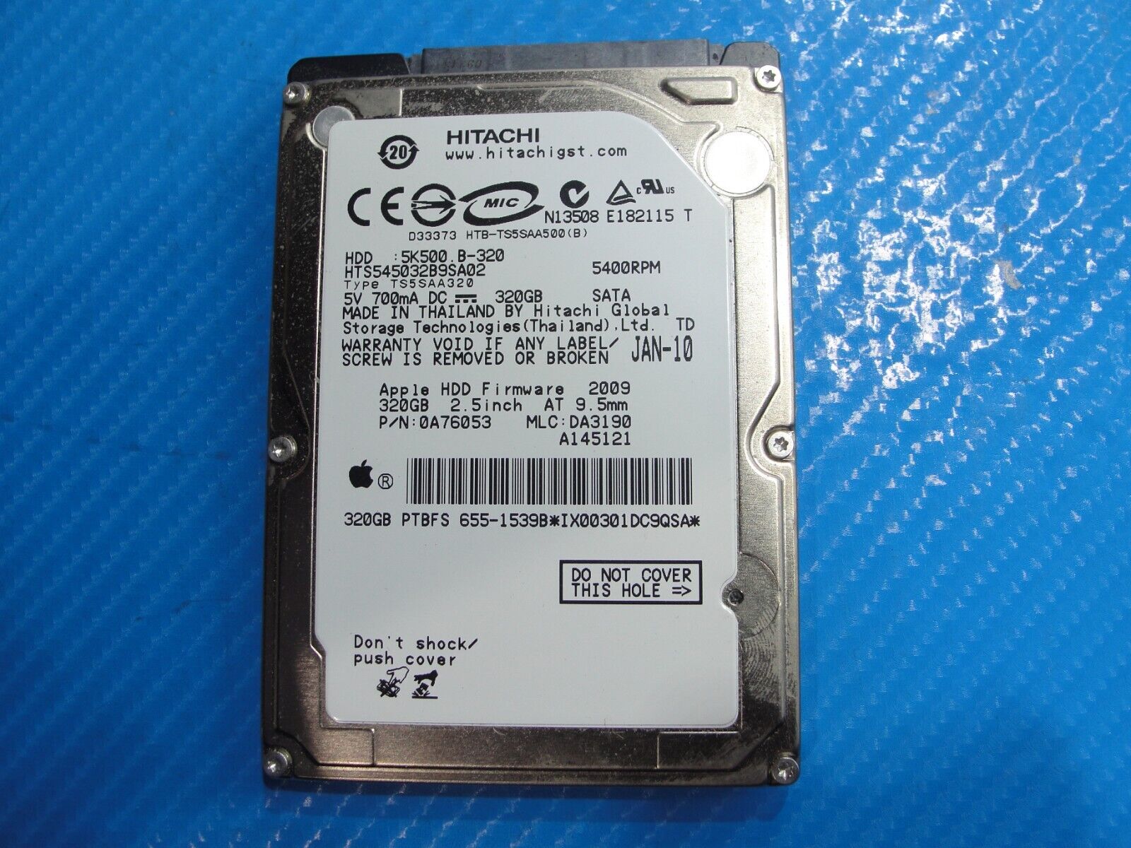 MacBook Pro 15 A1286 2009 MB985LL Sata 2.5" 320GB Drive 5k500.b- 320