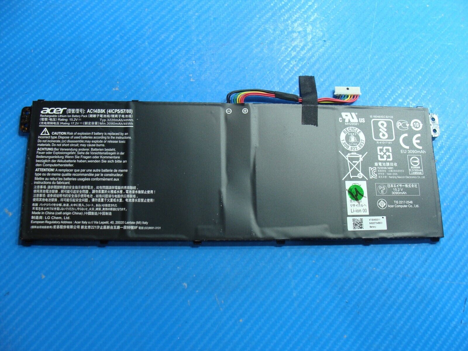 ethisch Uithoudingsvermogen inleveren Acer Aspire 5 15.6" A515-43-R19L Genuine Battery 15.2V 48Wh 3220mAh AC14B8K