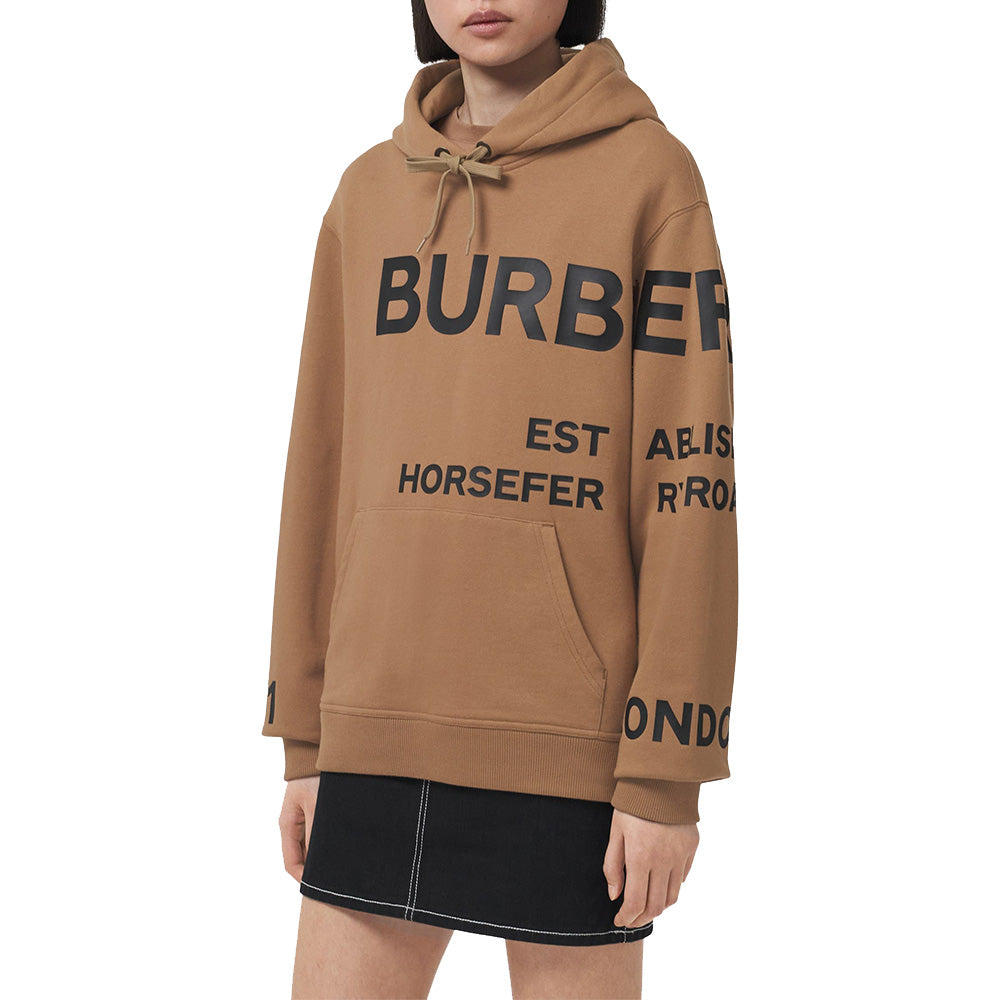 burberry horseferry print cotton oversized hoodie