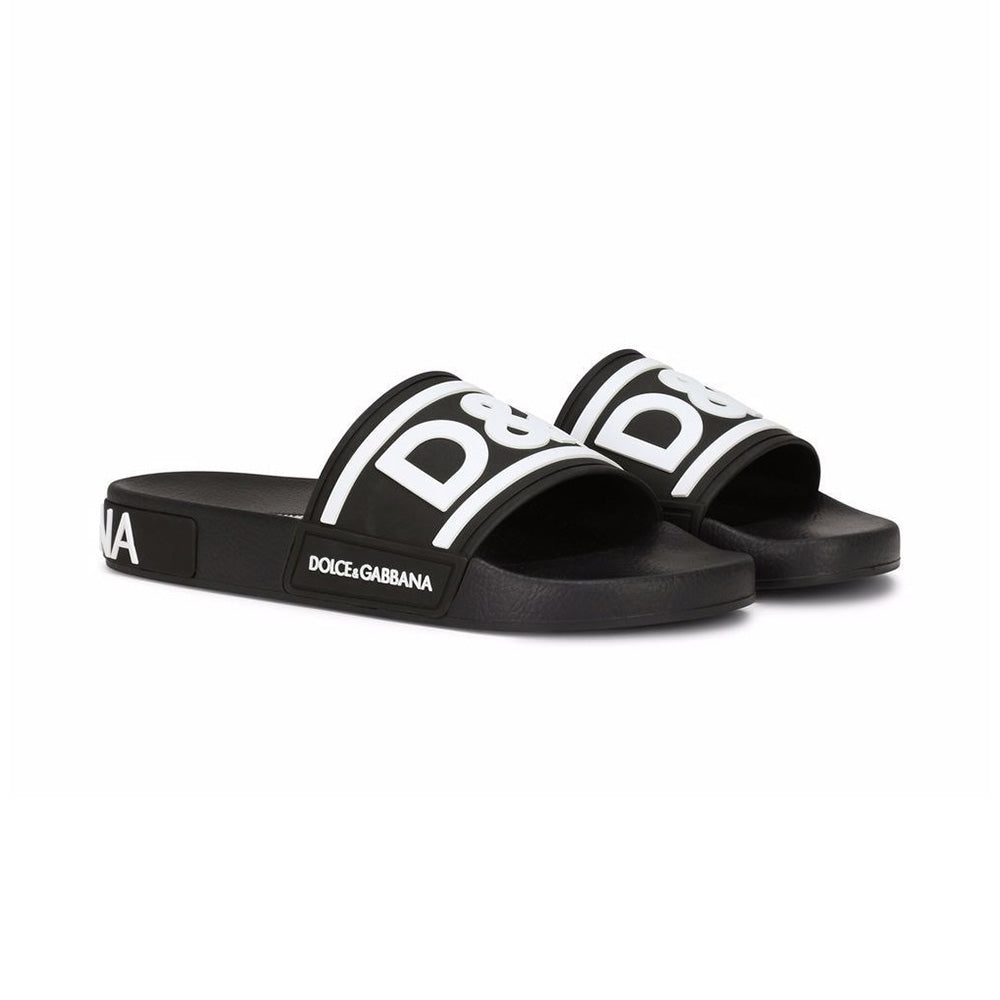 dg logo rubber slide sandals