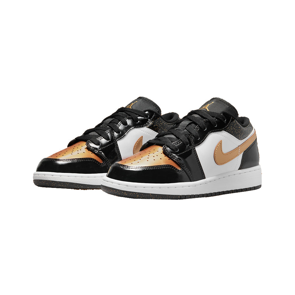 gold and black jordan 1 low