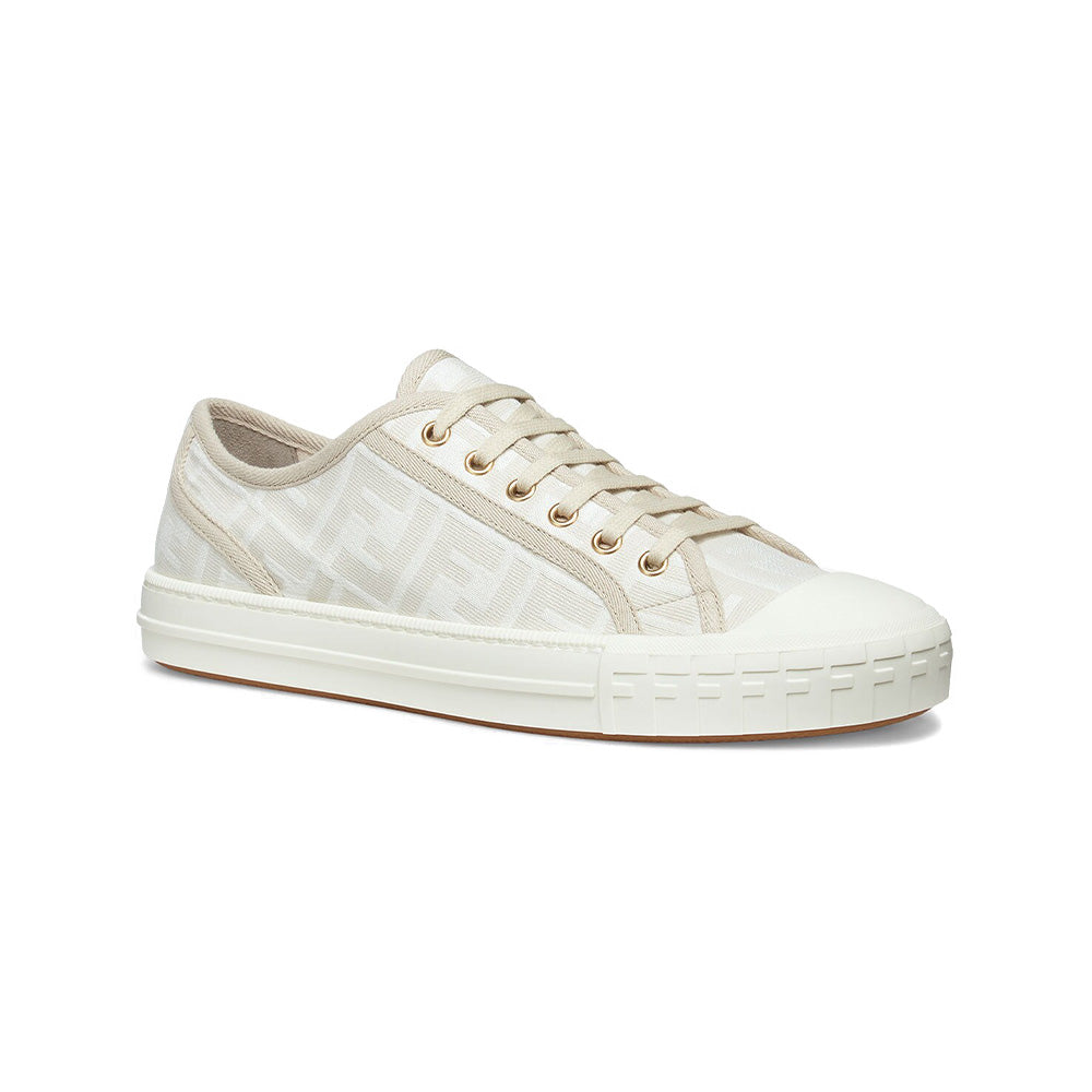 Domino FF Fabric Low Top Sneakers White