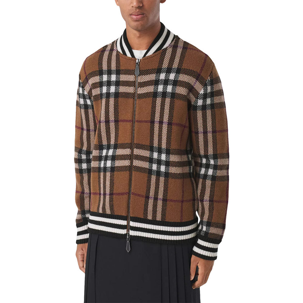 burberry check bomber jacket