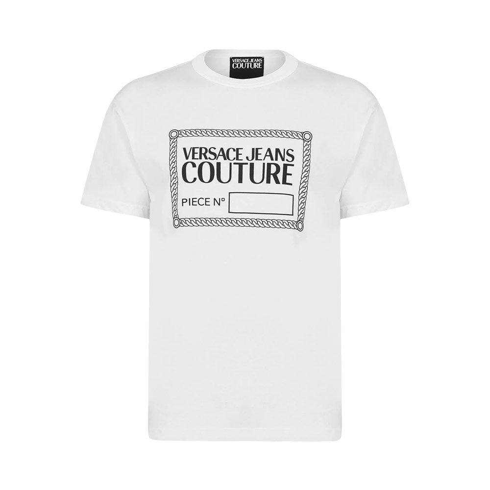 Jeans Couture Logo Piece NR Rubber T-Shirt White Black