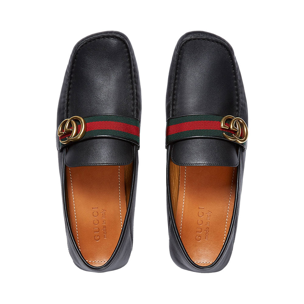 Gucci GG Loafer Black Ghw Red Green 
