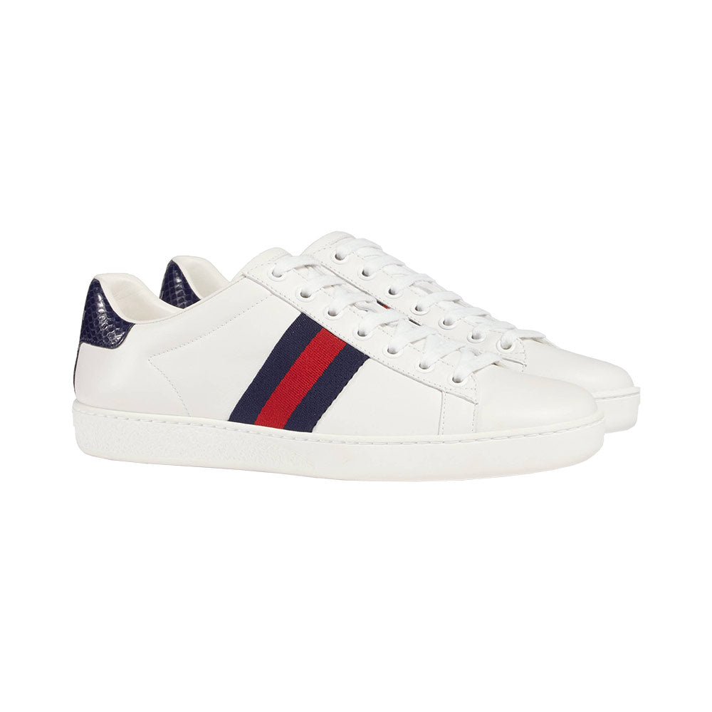 red white and blue gucci shoes