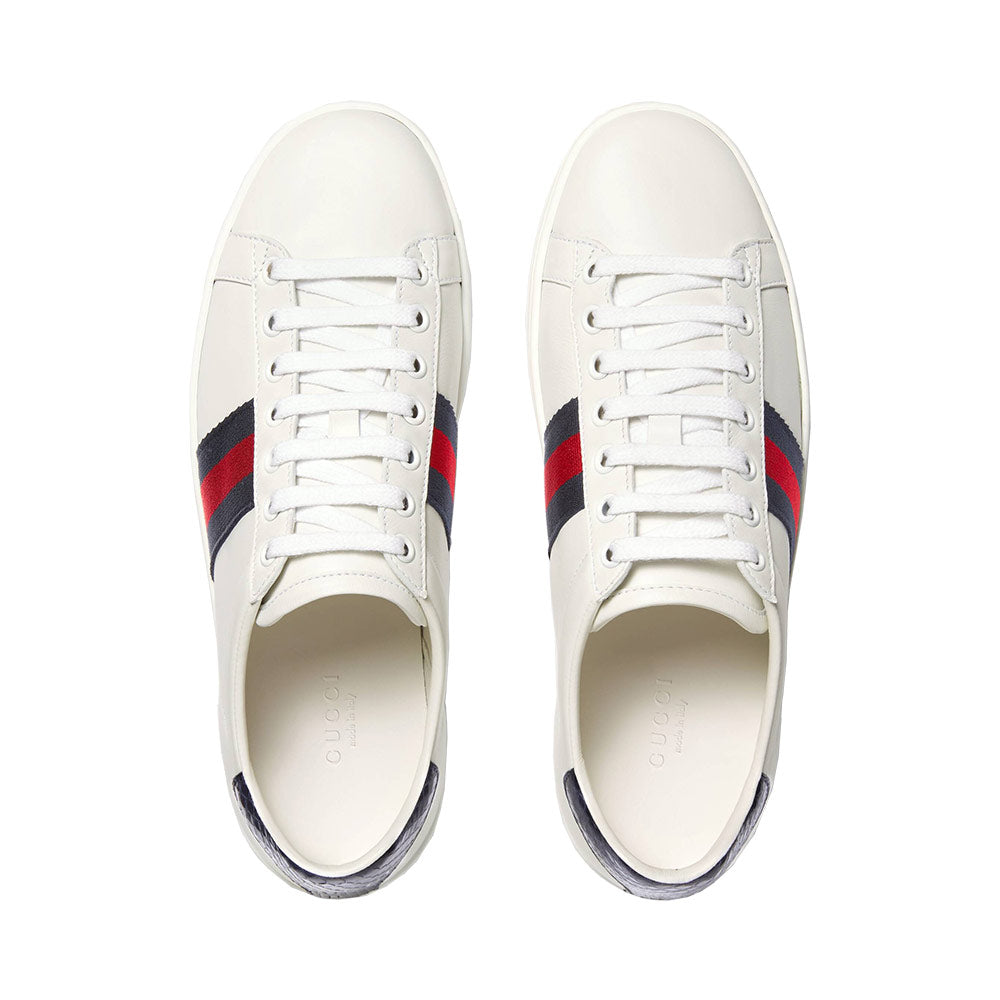 red white and blue gucci shoes