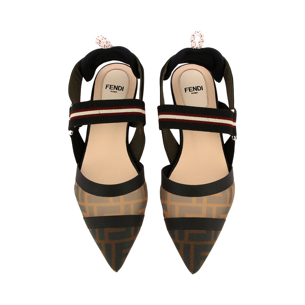 fendi logo flats