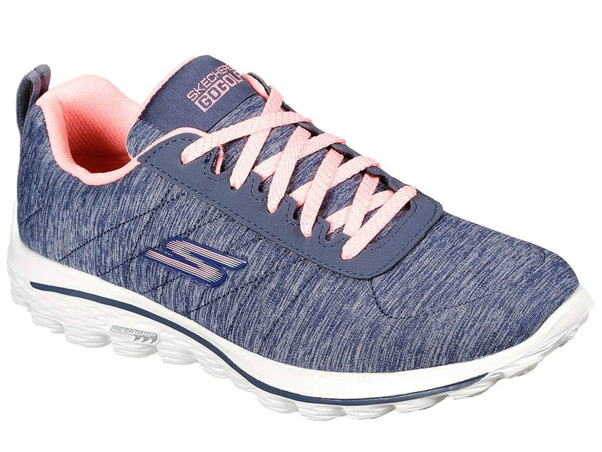 skechers go walk gray pink