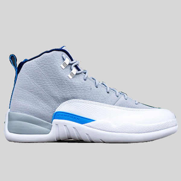 jordan 12 gray university blue