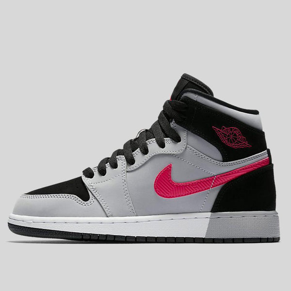 Air Jordan 1 Retro High Black Deadly Pink-Wolf (332148-010) | KIX-FILES