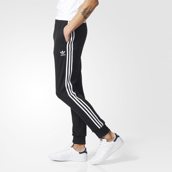 adidas originals superstar cuffed track pants in black