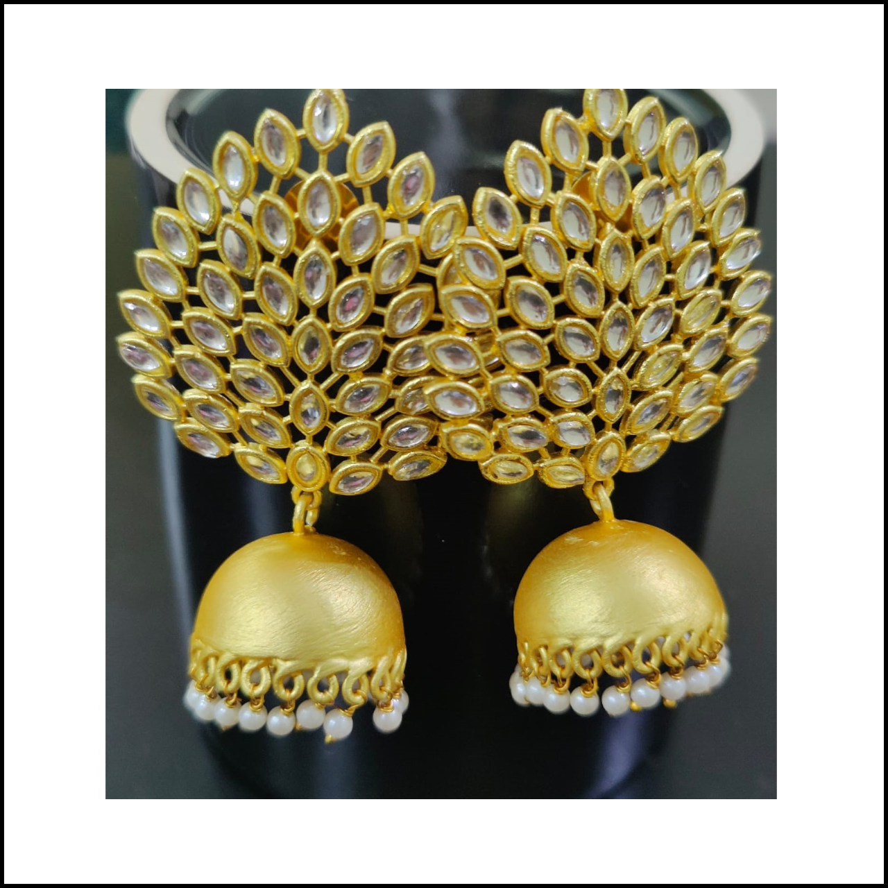 Gold Colour Brass Jhumka Earring – Deraj Lifestyle Pvt Ltd