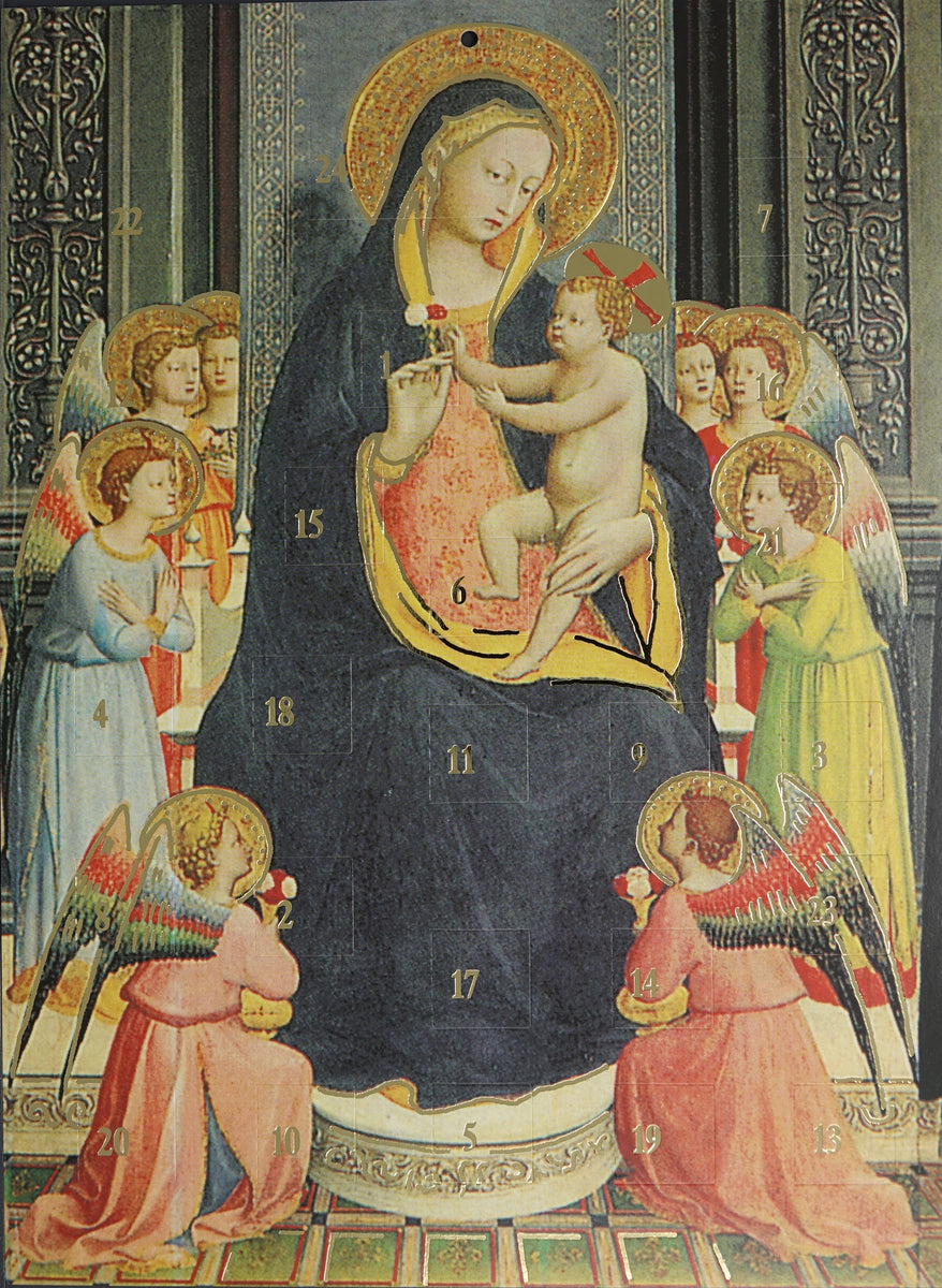 Advent calendar FRA ANGELICO Madonna with child and angels kartenparadies