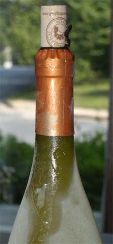 frozen wine bottle damaged cork