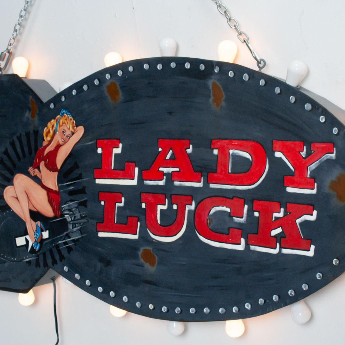Lady Luck Sign Unique Wall Decor Scout Design Studio