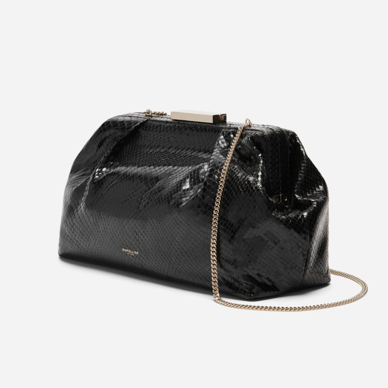 Florence Bag in Black Embossed Snake