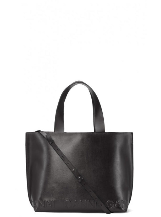 ganni banner east west tote