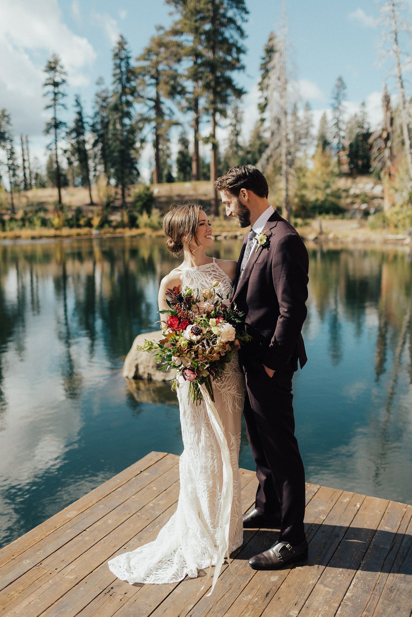 Kathleen & Carter's Rustic Autumnal Forrest Wedding in Kirkwood, California | Tallulah Ketubahs