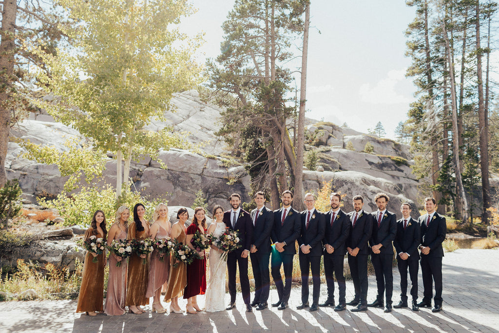 Kathleen & Carter's Rustic Autumnal Forrest Wedding in Kirkwood, California | Wedding Party | Tallulah Ketubahs
