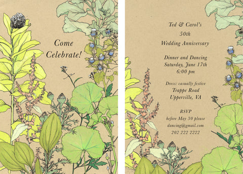 Custom Wedding Invitation by Guest Artist Alyssa Dennis | Tallulah Ketubahs
