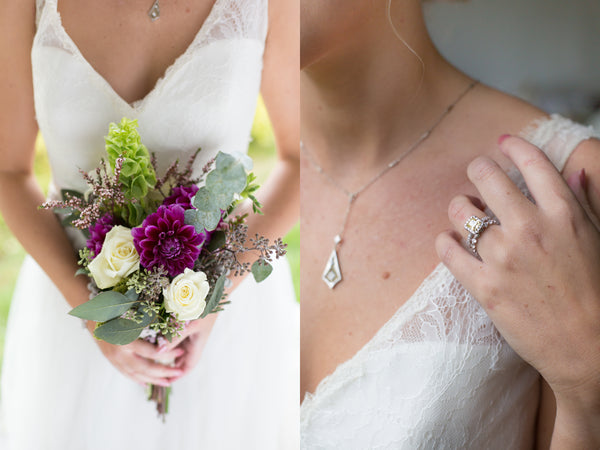 Elegant Styled Wedding Shoot at The Morris Arboretum | Bridal Bouquet and Jewelry | Tallulah Ketubahs