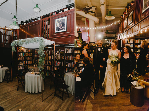 Jenna and Emily's Hip and Intimate Interfaith & Same-Sex Wedding in New York City | Library Ceremony Under the Chuppah | Tallulah Ketubahs