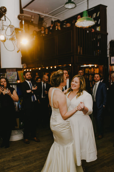 Jenna and Emily's Hip and Intimate Interfaith & Same-Sex Wedding in New York City | First Dance | Tallulah Ketubahs