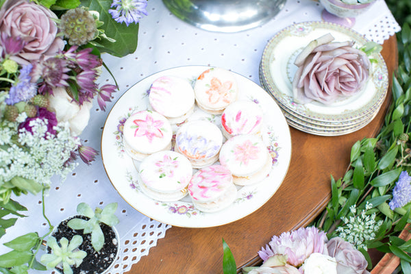 English Garden Party Styled Shoot at Bolingbroke Mansion | Painted Macarons | Tallulah Ketubahs
