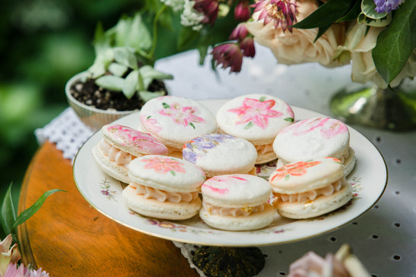 English Garden Party Styled Shoot at Bolingbroke Mansion | Painted Macarons | Tallulah Ketubahs