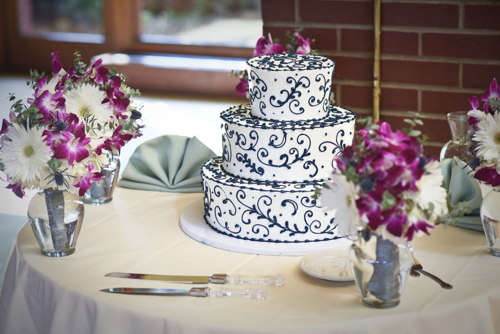 Margalit & David - August Interfaith Wedding at Edgewood Country Club | Wedding Cake | Tallulah Ketubahs