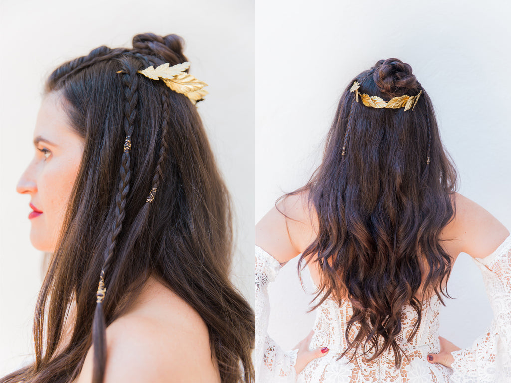 Courtney & Sam Beautiful Boho Wedding in Santa Barbara | Bridal Hair Style | Tallulah Ketubahs