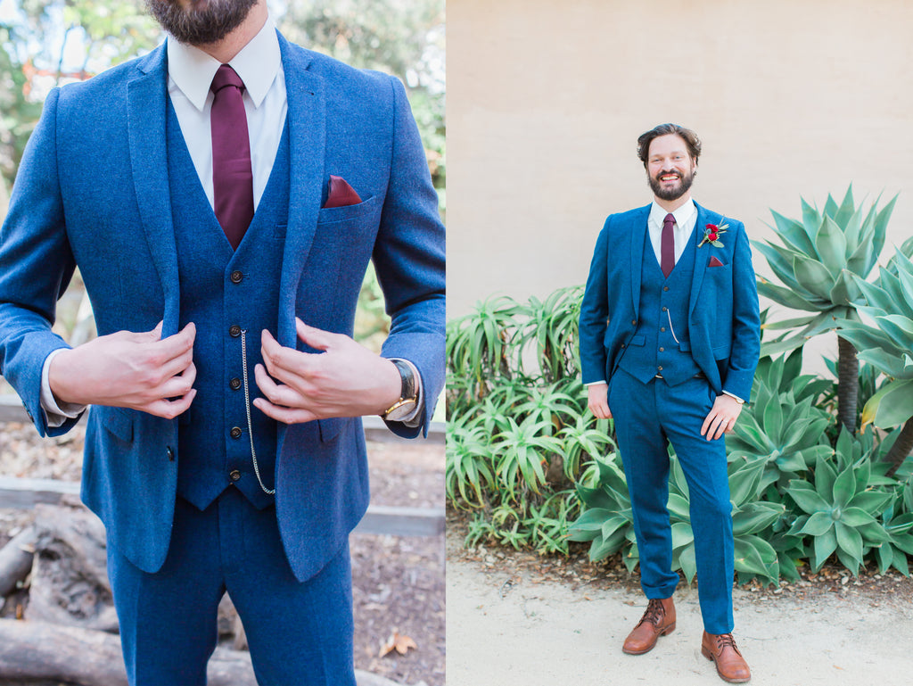 Courtney & Sam Beautiful Boho Wedding in Santa Barbara | Groom's Suit | Tallulah Ketubahs