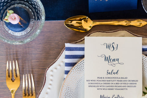 Antoine Vestier Themed Wedding at the College of Physicians | Calligraphy Menu | Tallulah Ketubahs