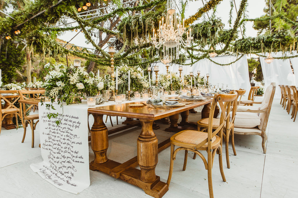 Celine & Jad - Luxury Bespoke Destination Wedding in Spetses Island, Greece | Romantic Tablescape | Tallulah Ketubahs
