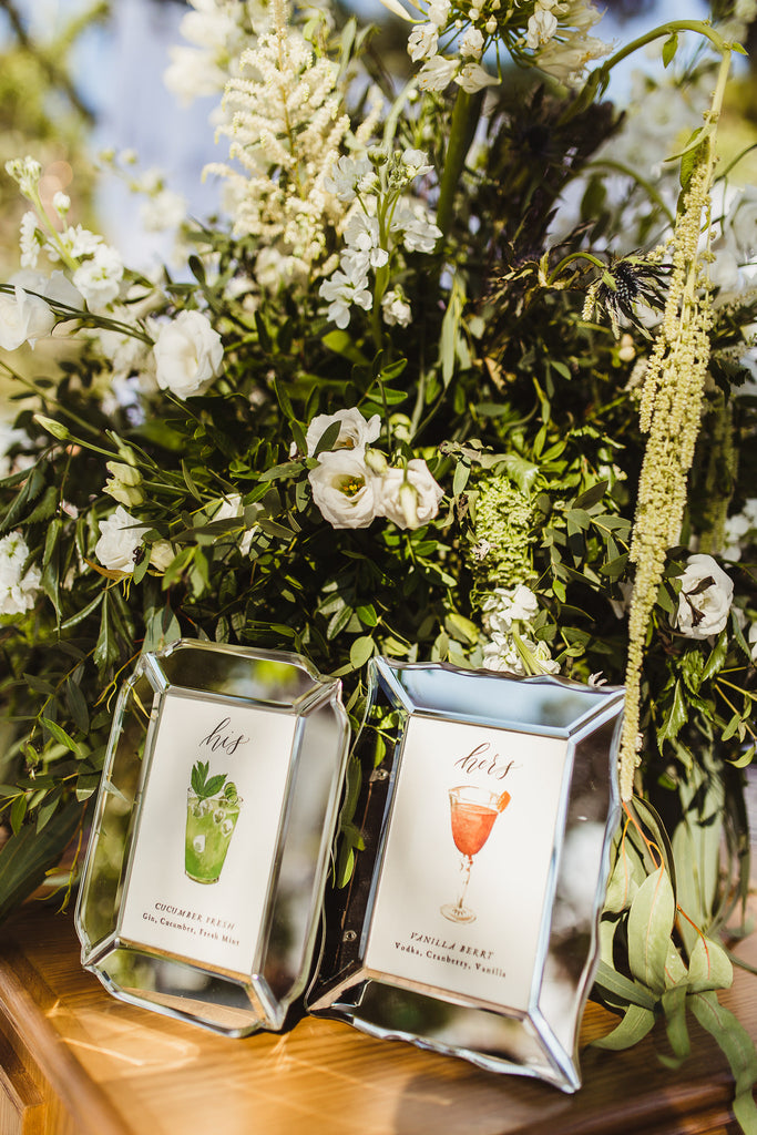 Celine & Jad - Luxury Bespoke Destination Wedding in Spetses Island, Greece | Signature Drinks, Custom Artwork and Calligraphy | Tallulah Ketubahs