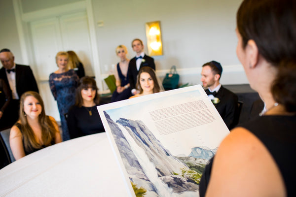 Ellen & Adam - Wedding at the Ritz Carlton, Half Moon Bay | Signing the Ketubah | Tallulah Ketubahs