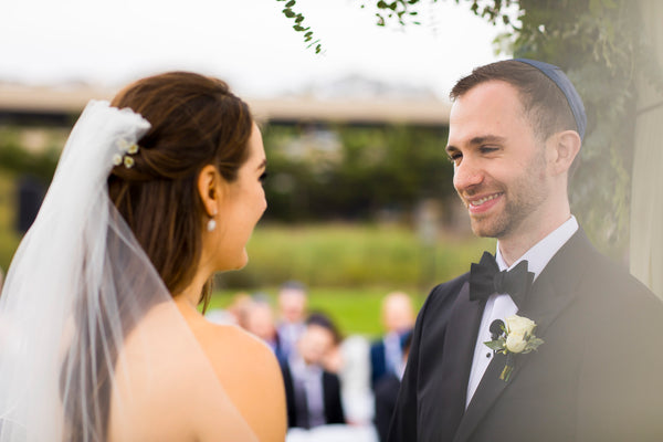 Ellen & Adam - Wedding at the Ritz Carlton, Half Moon Bay | Outdoor Ceremony Under Floral Wedding Canopy/Chuppah | Tallulah Ketubahs