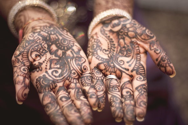 Henna hands open palm