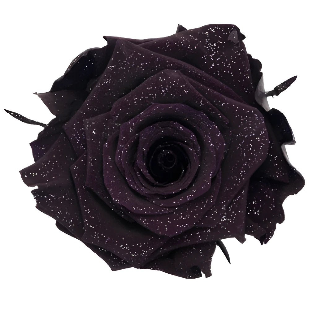 Preserved Metalized Deep Purple Rose