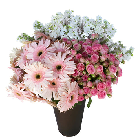 Garden Delights Light Pink DIY Flower Kit In a Vase