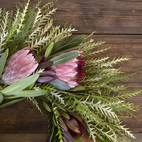Prime Day Safari and Pink Ice Protea Wreaths
