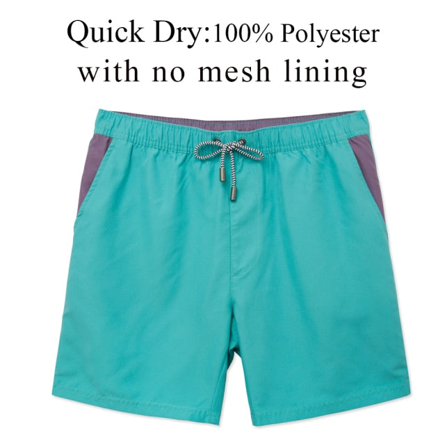 KGuanJi Beach Shorts for Men Quick Dry Mesh Lining Holiday S M L XL XXL 
