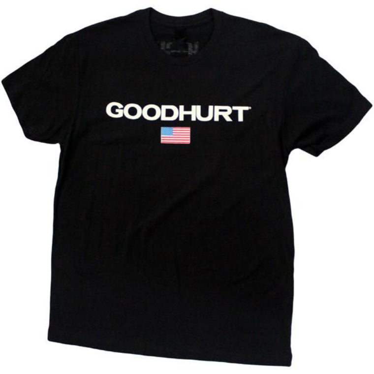 GOODHURT - Premium Fitted Suede Crew - Flag Tee