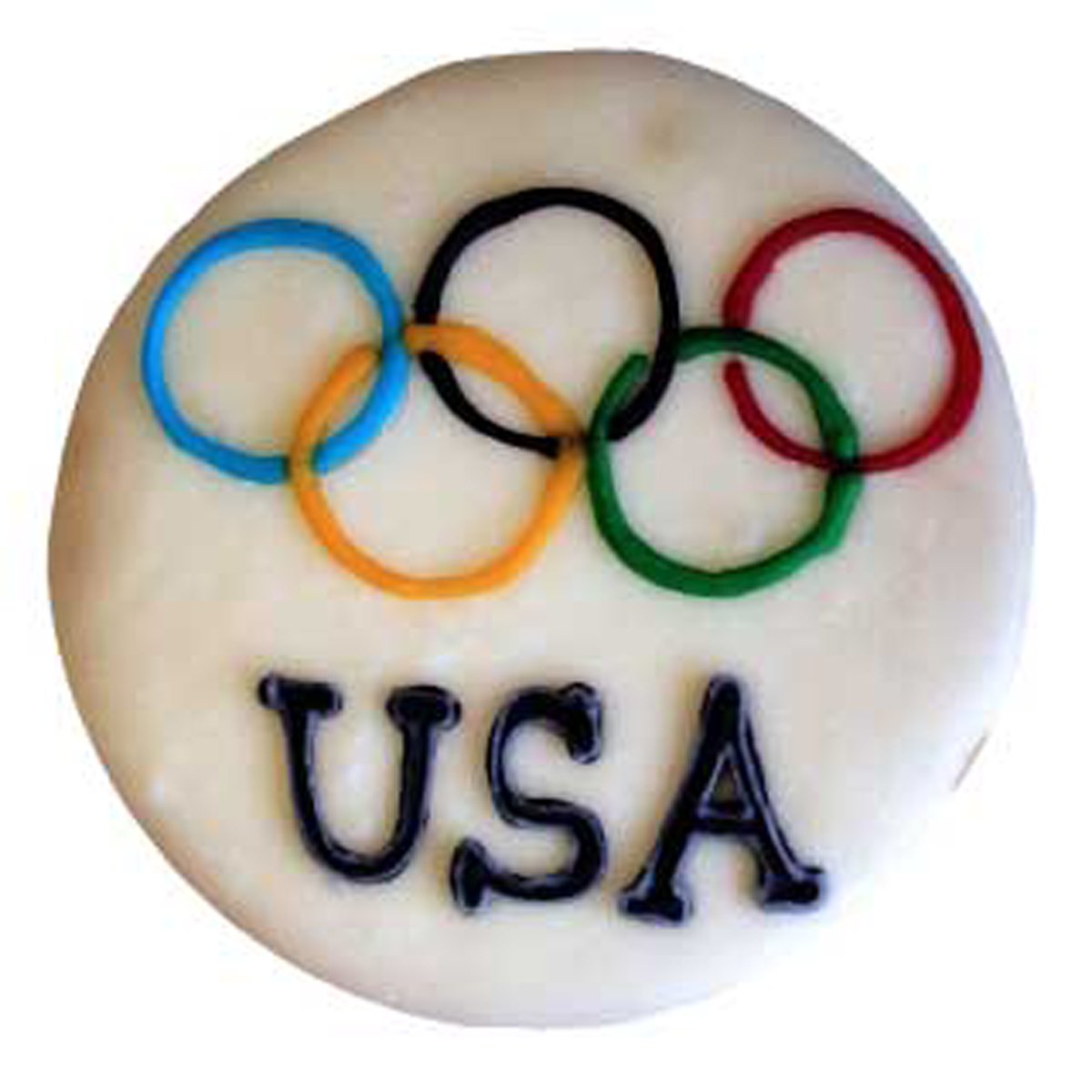 Olympic Rings USA Round Local Deerfield's Bakery Sports America US